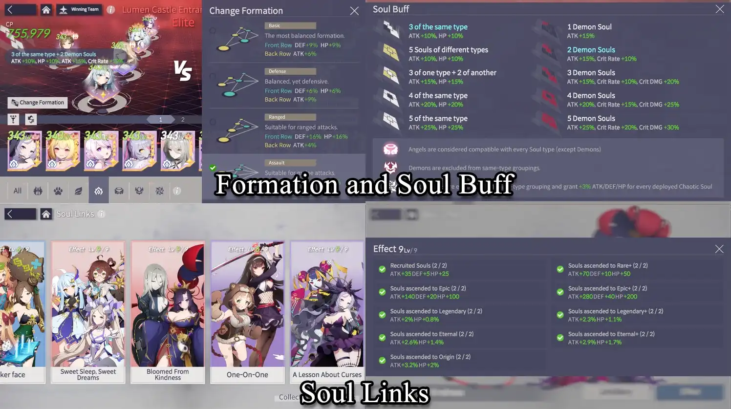 Formation Bonus, Soul Buffs and Soul Links